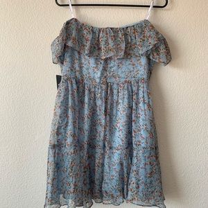 Lulus off the shoulder summer dress.